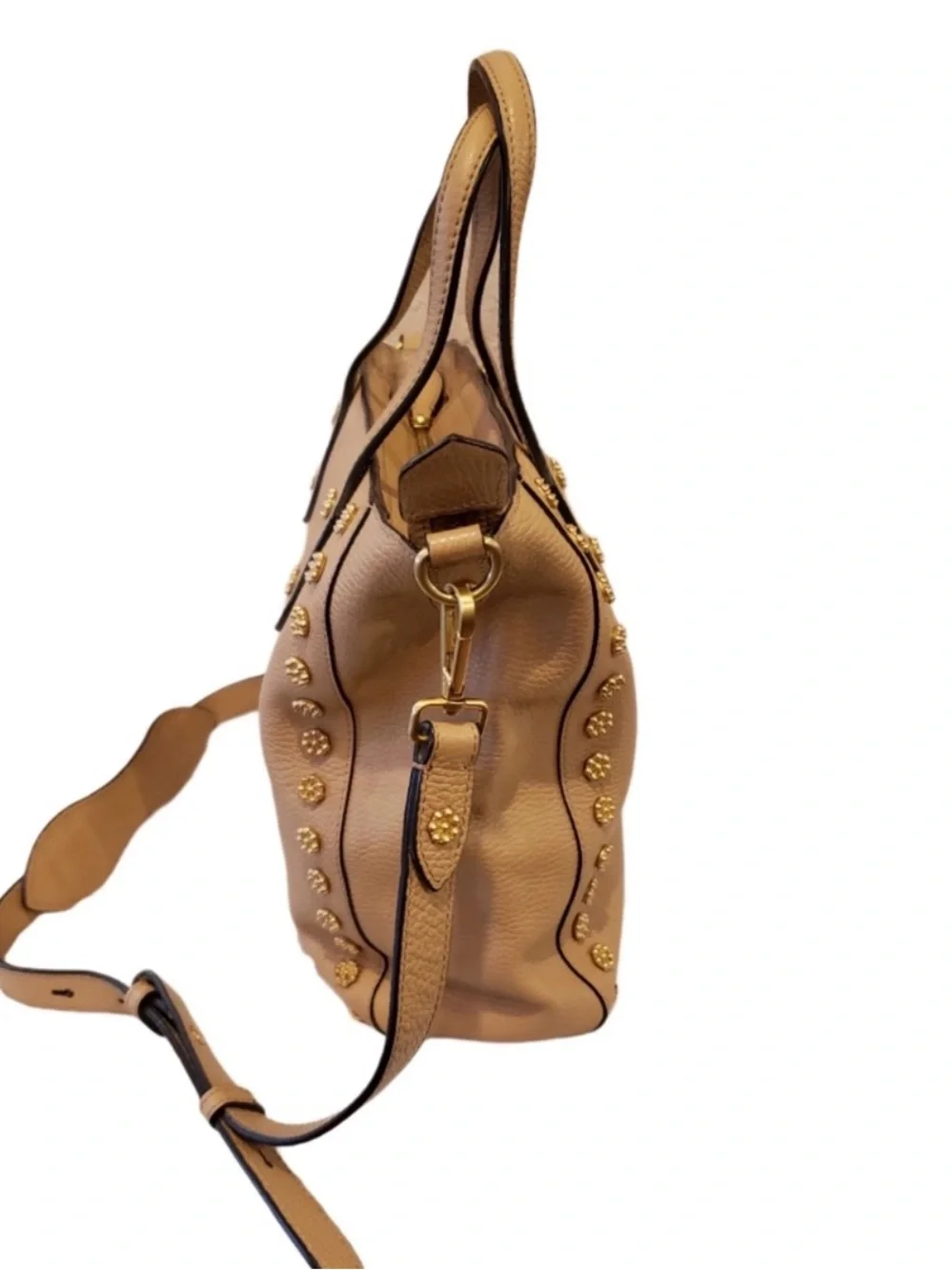 Annabel Ingall Daisy Leather Studded Crossbody Tote